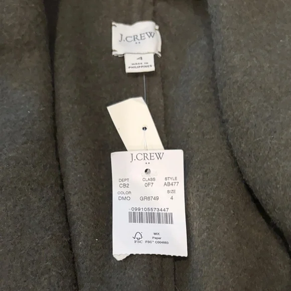 Jcrew Women’s Classic Dark Coat - Picture 5 of 7